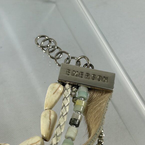 Victoria Emerson Boho Cuff Bracelet Shells Silver Tone Multistrand Layered Boho - Picture 4 of 11